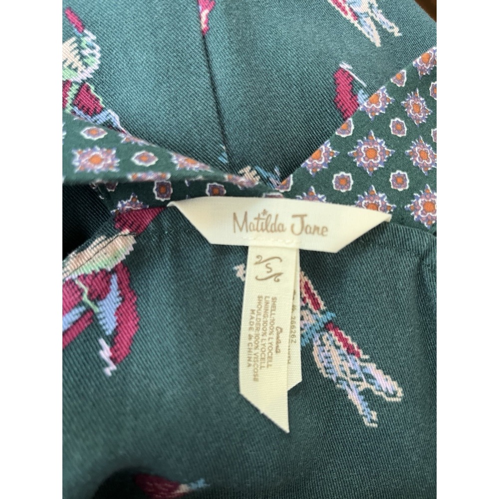 Women's Matilda Jane Evergreen Dream Jumpsuit Romper Tank Green Birds Small - Picture 9 of 11